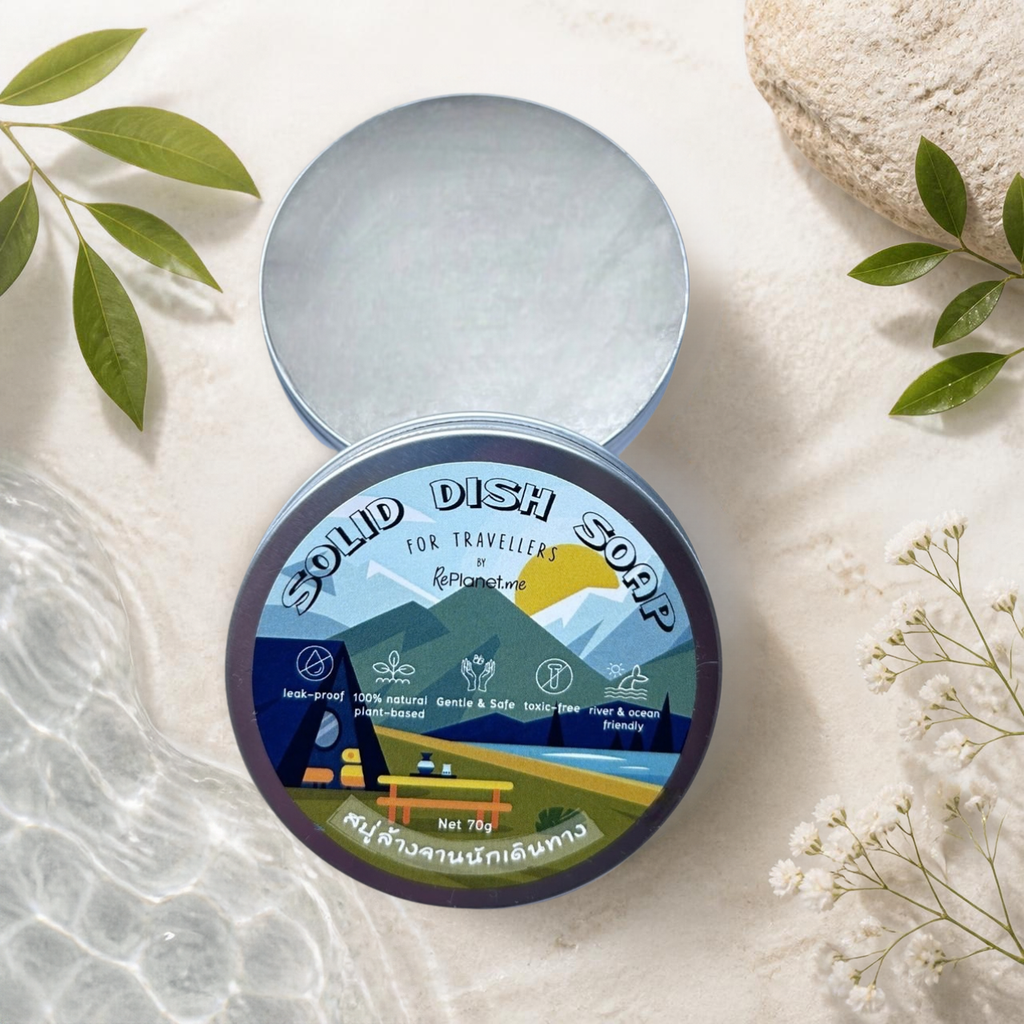 Plant Based Solid Dish Soap for Camping & Hiking